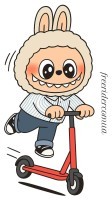 LaBuBu Go fRider наклейка (стикер)