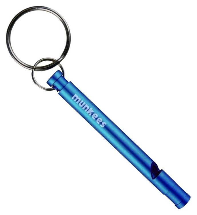 Munkees 3386 брелок-свисток Slim Whistle dark blue, 3386-DB