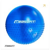Фітбол 75 см EasyFit Hybrid синій (фітбол напівмасажний)