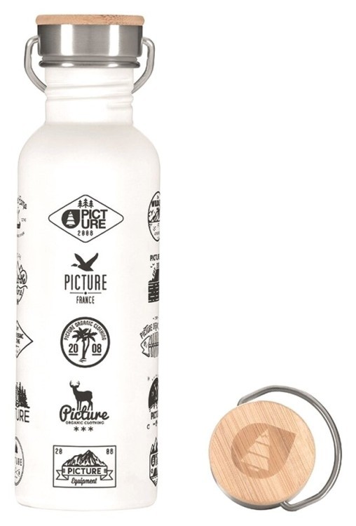 Фляга Picture Organic Hampton white logos, ACC99C