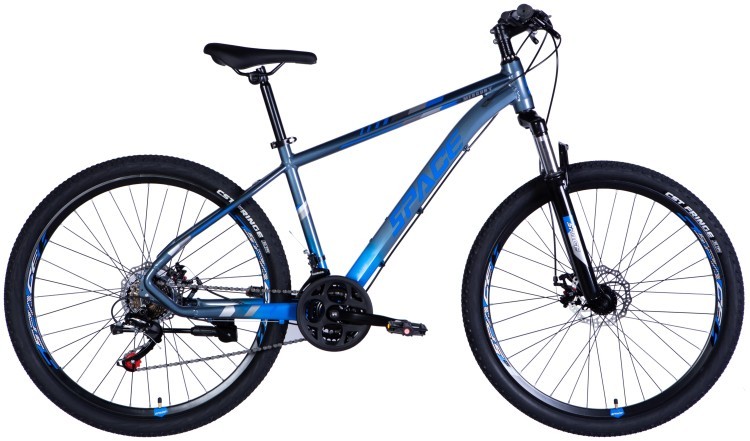 Велосипед AL 27.5" SPACE MERCURY DD FR рама-17" сіро-синій 2025, OPS-SP-27.5-027