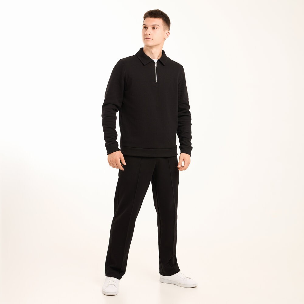 Чоловічий чорний спортивний костюм Pobedov Binance. Комплект штани та кофта осінній, POB_00000009364