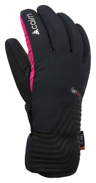 Рукавички Cairn Elena для жінок black-neon pink, 0493945-102-6.5