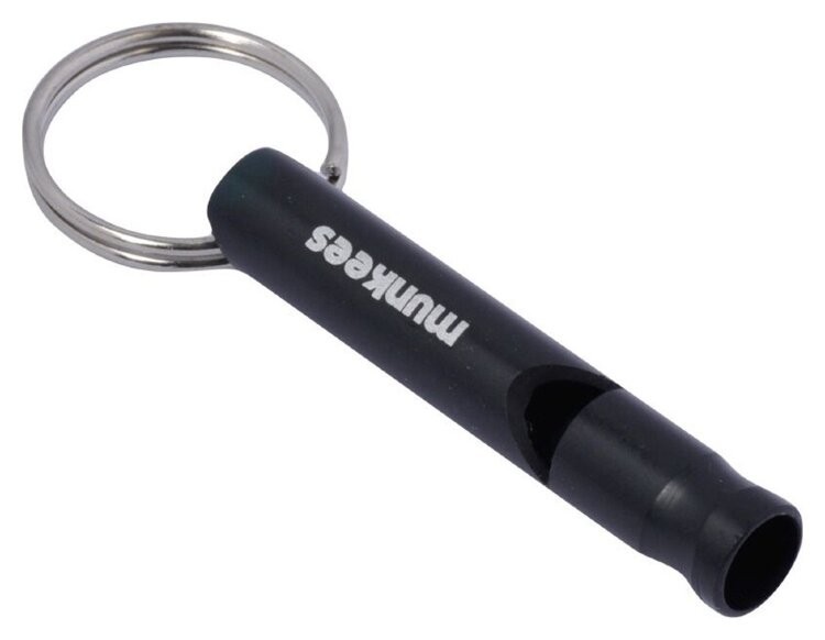 Munkees 3393 брелок-свисток Whistle Small Alu black, 3393-BK