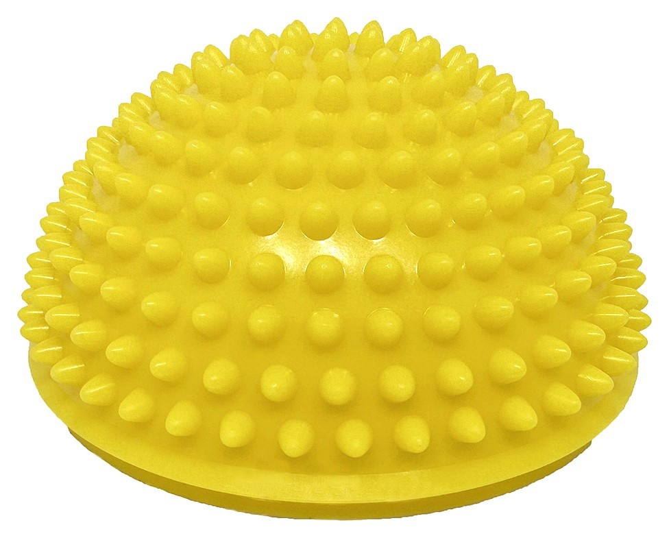 Полусфера массажная киндербол EasyFit 16 см мягкая желтая, EFIT_EF-3001-Y