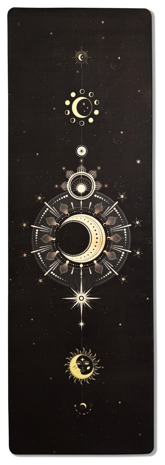 Килимок для йоги EasyFit BlackMoon (замша-каучук) чорний, EFIT_EF-1926-2