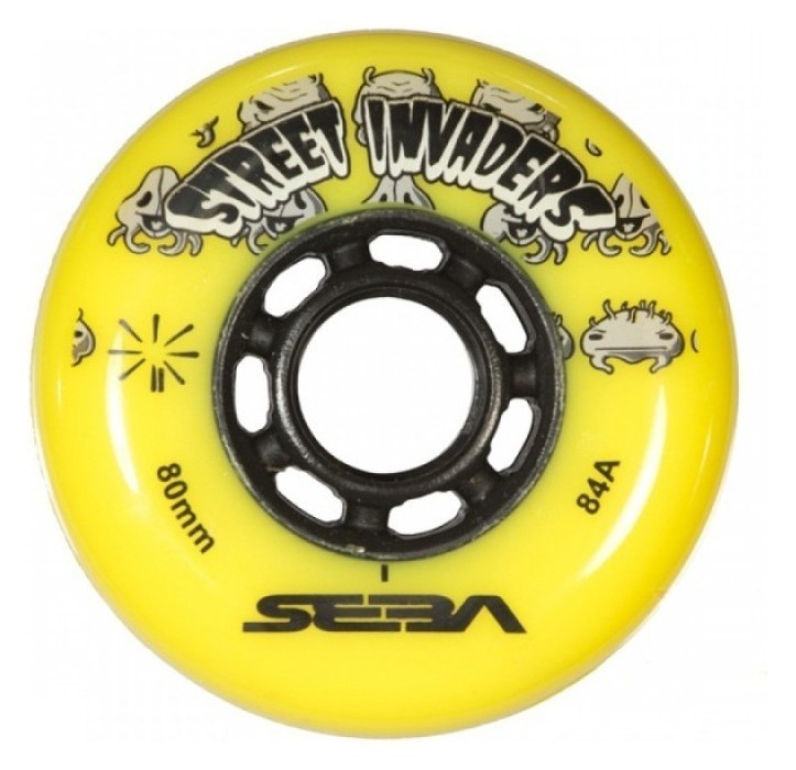 Колеса для роликів Seba Street Invaders 80 мм жовті, RLSH_11551