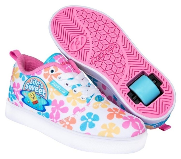 Роликовые кроссовки Heelys X SpongeBob Pro 20 HES10490 White Pink Blue, 5530994