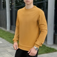 Світшот чоловічий однотонний жовтий Pobedov 001