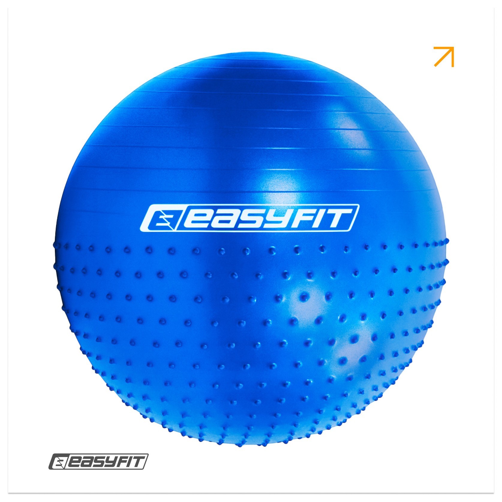 Фитбол 65 см EasyFit Hybrid синий (полумассажный фитбол), EFIT_EF-3011-BL