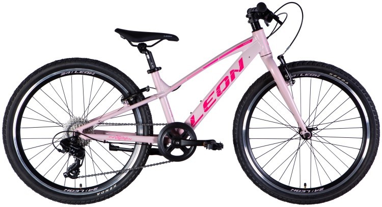 Велосипед AL 24" Leon JUNIOR Vbr CS рама-12" розовый с малиновым 2025, OPS-LN-24-104
