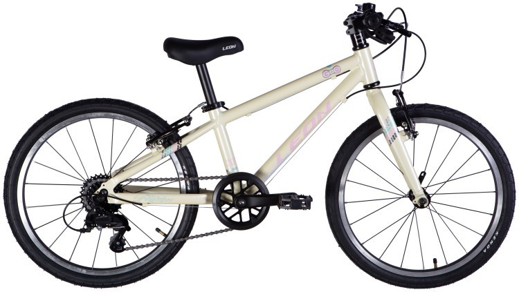 Велосипед AL 20" Leon GO 7 speed Vbr CS рама-10" бежевий з рожевим 2025, OPS-LN-20-022