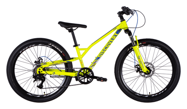 Велосипед ST 24" Discovery FLINT DD FR рама-12" желто-синий 2025, OPS-DIS-24-360