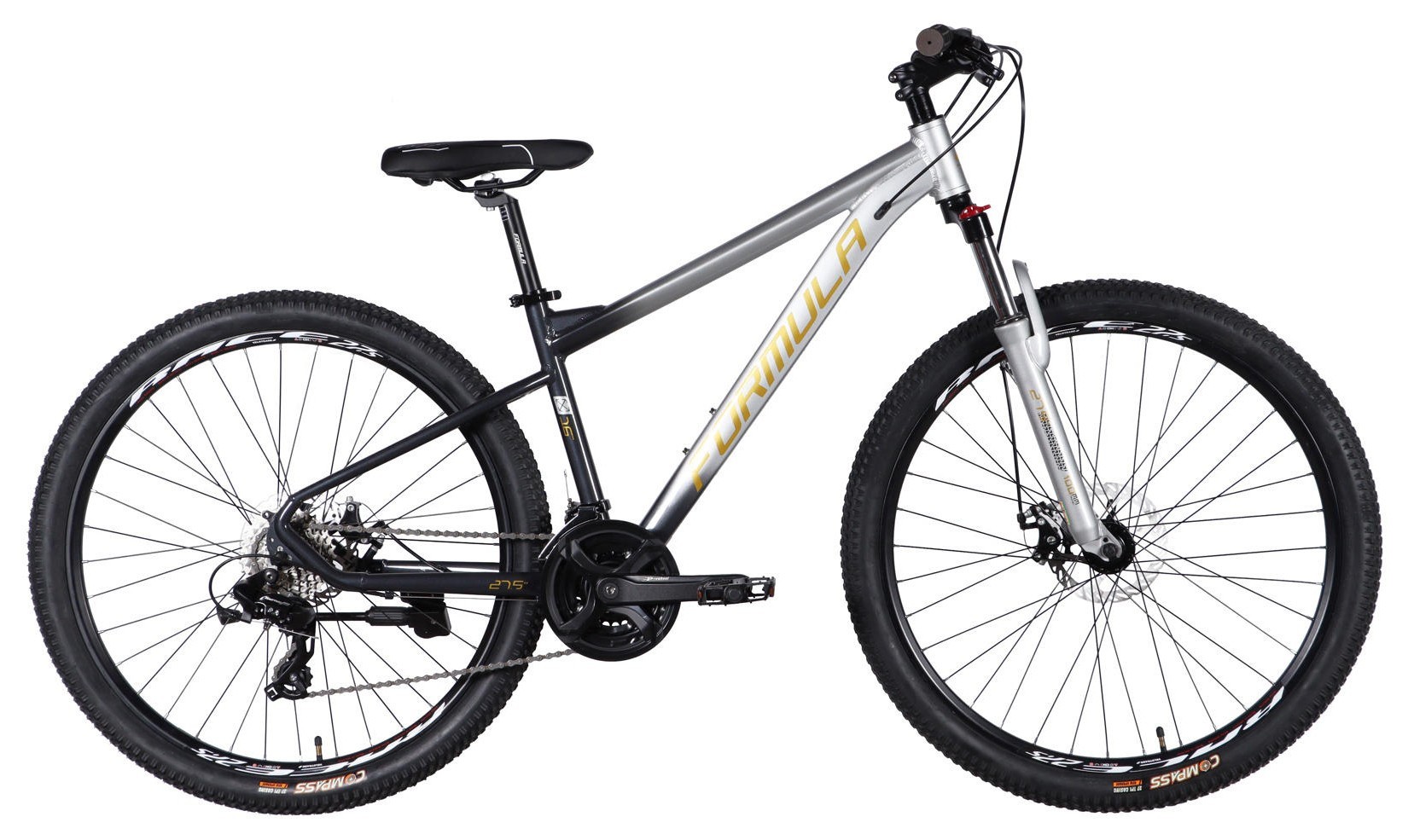 Велосипед AL 27.5" Formula F-1 DD CS рама-16" серебристо-черный 2026, OPS-FR-27.5-310