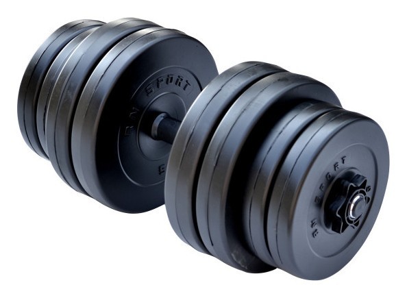 Гантель StrongMan на 31 кг от RN-Sport + расширитель грифа., RNS_strman_30