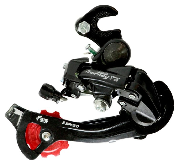 Перемикач задн. 7 швидк. під крюк чорний SHIMANO RD-TZ500В, DERB-049