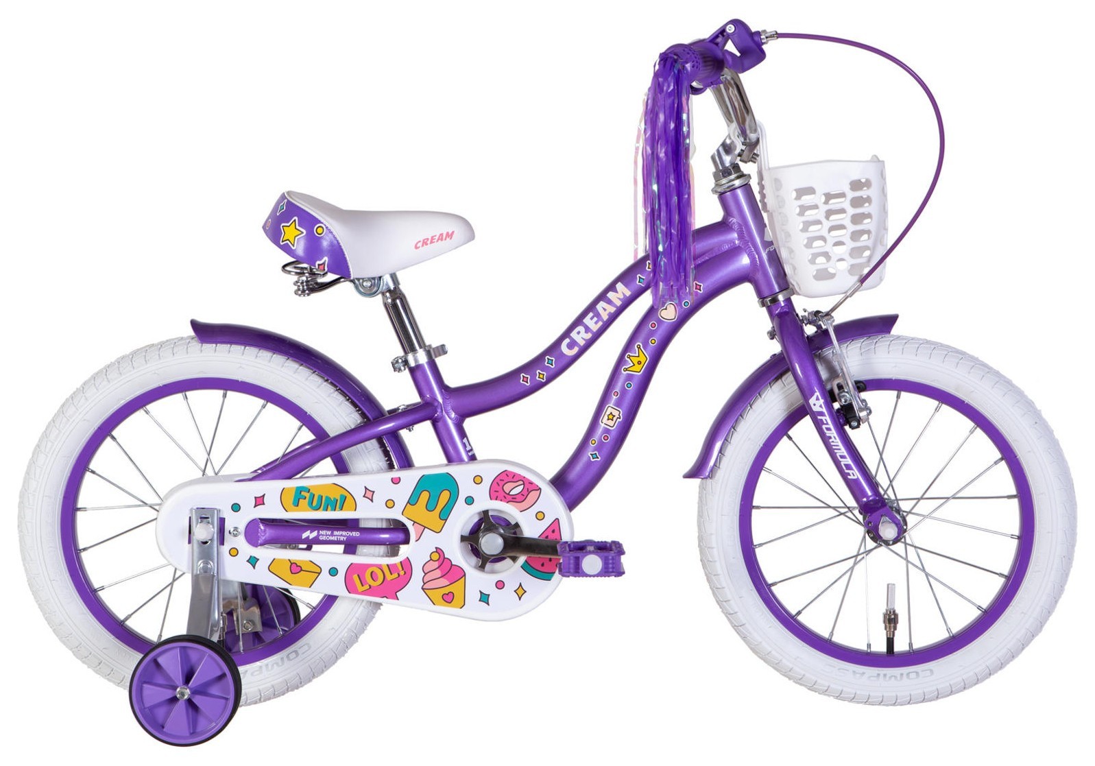 Велосипед AL 16" Formula Kid CREAM BH рама-8,5" фиолетовый 2026, OPS-FRK-16-249