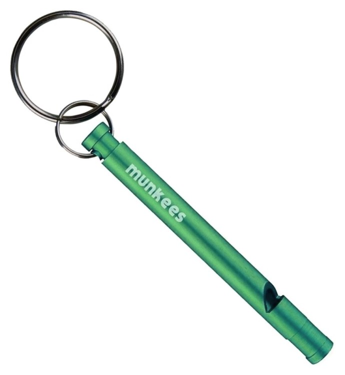 Munkees 3386 брелок-свисток Slim Whistle grass green, 3386-GG