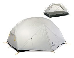 Намет надлегкий двомісний  з футпринтом Naturehike Mongar NH17T007-M, 20D, сiрий