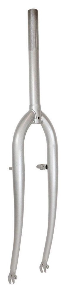 Вилка 28" жесткая Сталь 1" v-br резьб. под эксцентрик шток-220мм серебристый, FRK-28-469