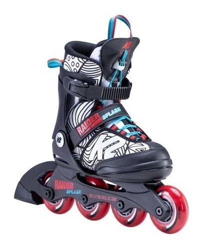 Роликові коньки дитячі K2 RAIDER SPLASH S (29-34) 170-205мм Black/white/multicolor (30E0221.1.1), RCH_19392