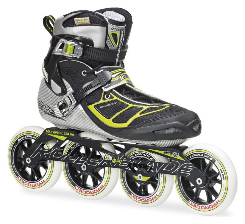 Роликові коньки для дорослих Rollerblade TEMPEST 110 M 41 (8.5US) 265мм Silver/green (07301600 7C1), RCH_10891