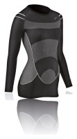 Термобілизна для дорослих: жіноча кофта Fuse MEGALIGHT 140 LONGSHIRT WOMAN L Black