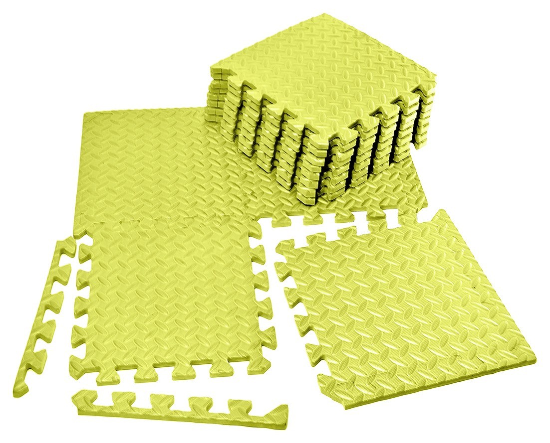 Татамі мат EasyFit 8 шт  (30х30х1 см) хвіст ластівки жовтий, EFIT_EF-1950-30-Y