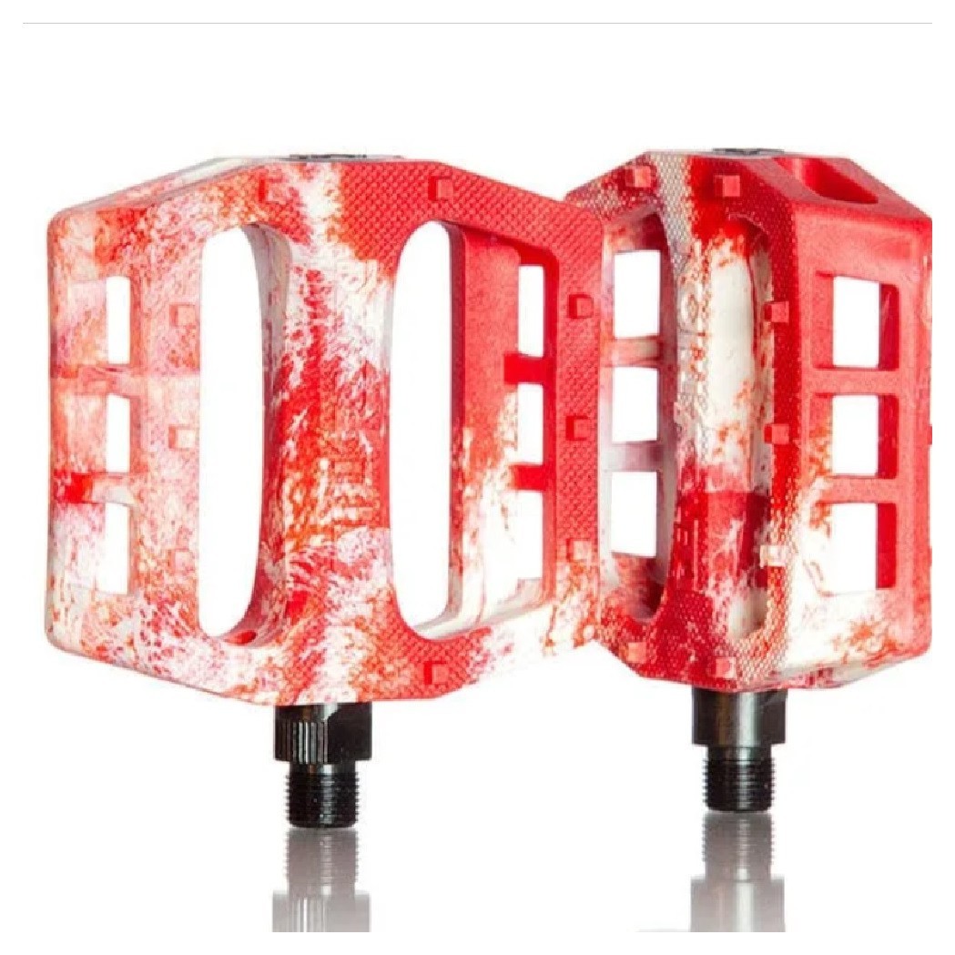 Педали Demolition Trooper Plastic, бело-красные, VELD_D070634