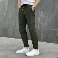 Мужские брюки джогеры с карманами хаки Pobedov Vershyna