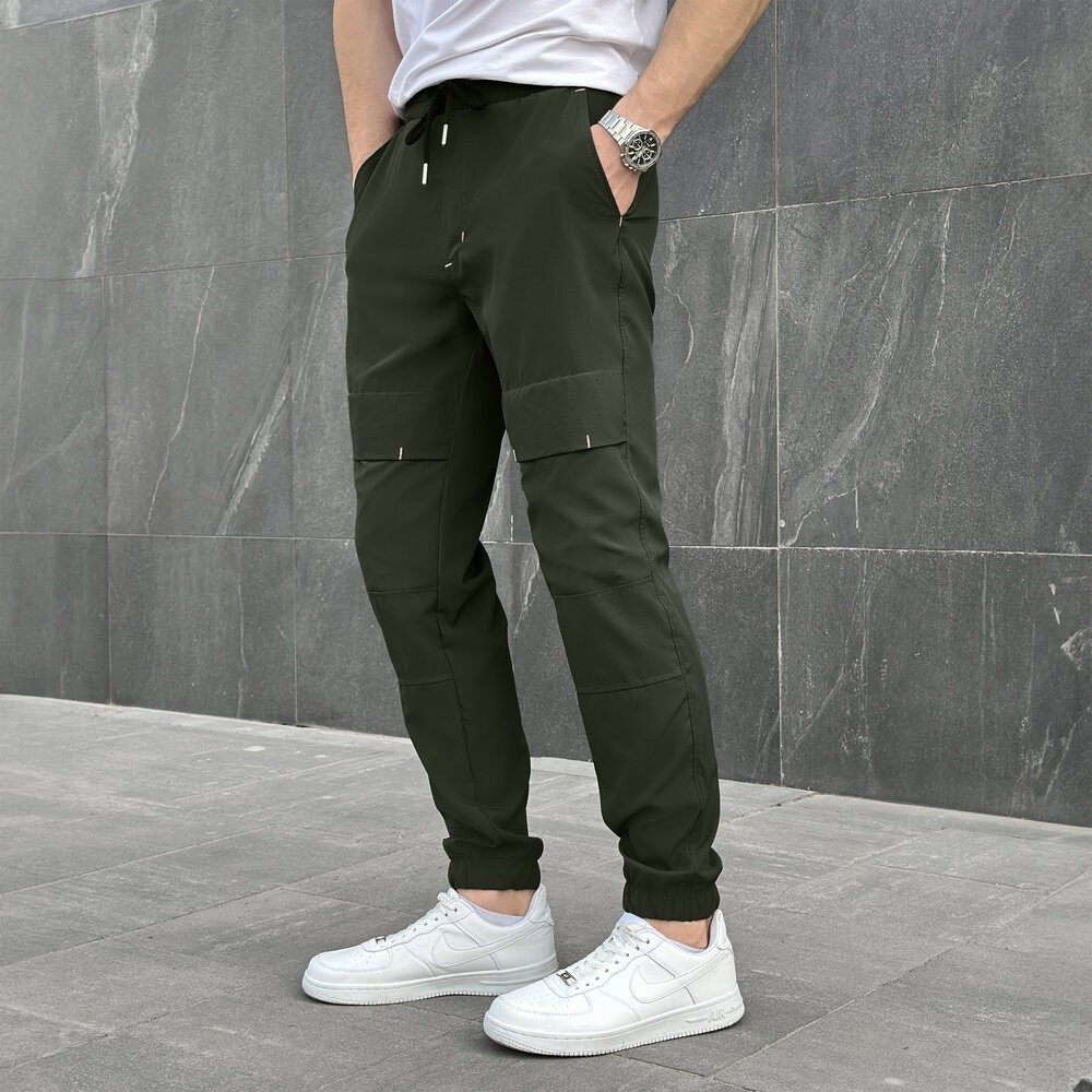 Чоловічі штани джогери з кишенями хакі Pobedov Vershyna, POB_00000006015