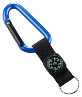 Munkees 3228 карабин 8 мм с strap, compass, keyring dark blue