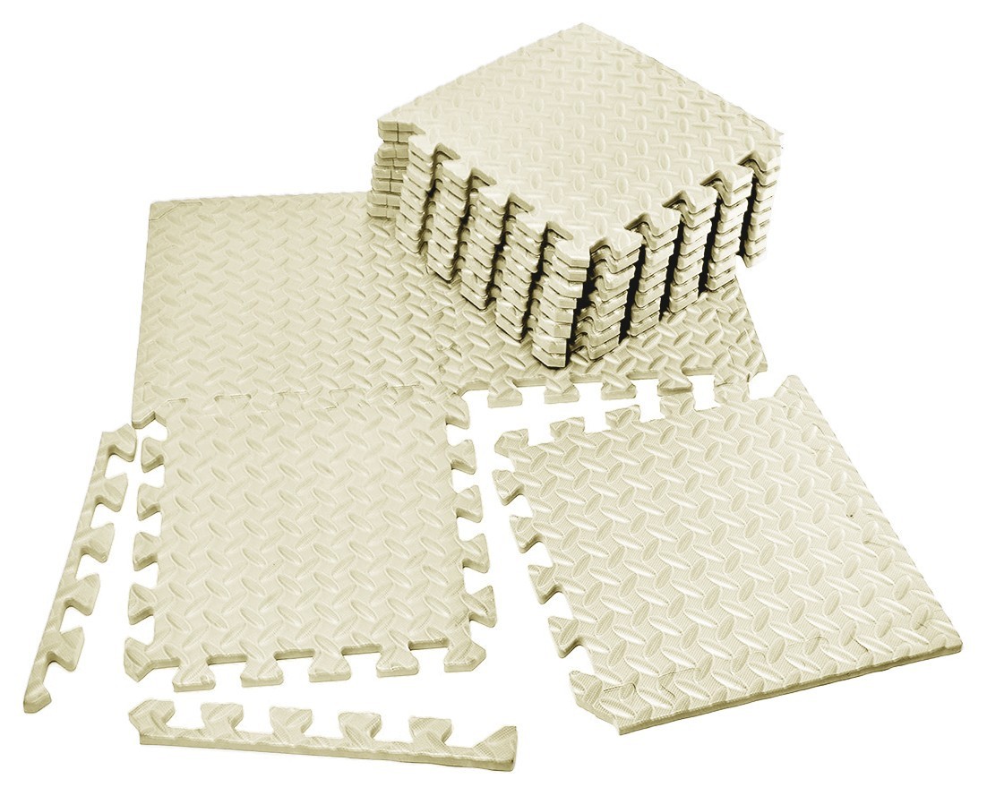 Татамі мат EasyFit 8 шт (30х30х1 см) хвіст ластівки білий, EFIT_EF-1950-30-W