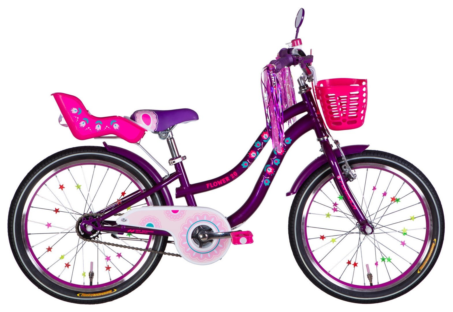 Велосипед ST 20" Formula Kid FLOWER PREMIUM BH рама-10" фиолетовый 2026, OPS-FRK-20-245
