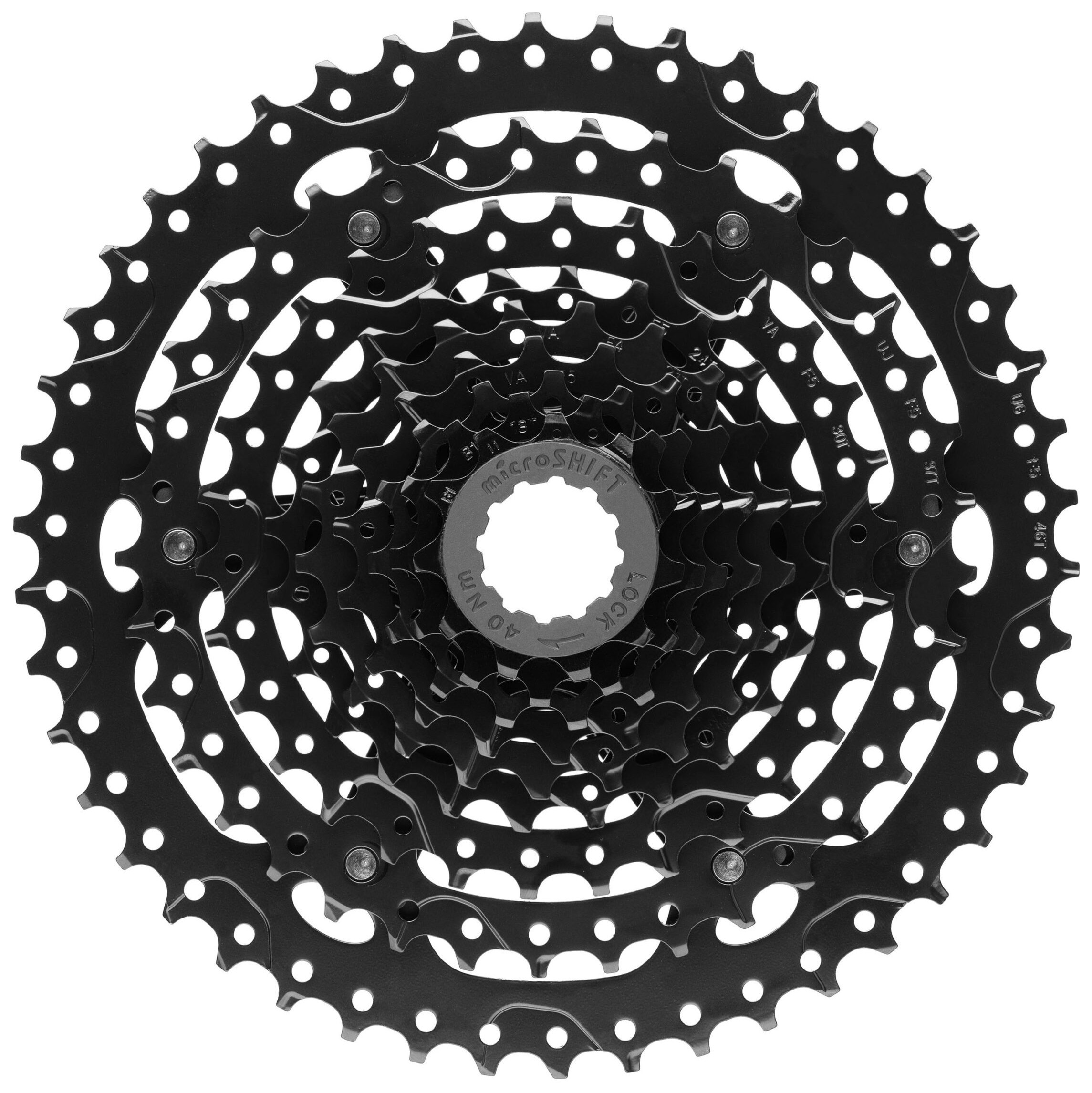 Кассета для велосипеда MicroSHIFT ADVENT 9SPD 11-46T Black (CS-H093 11-46), RCH_19823