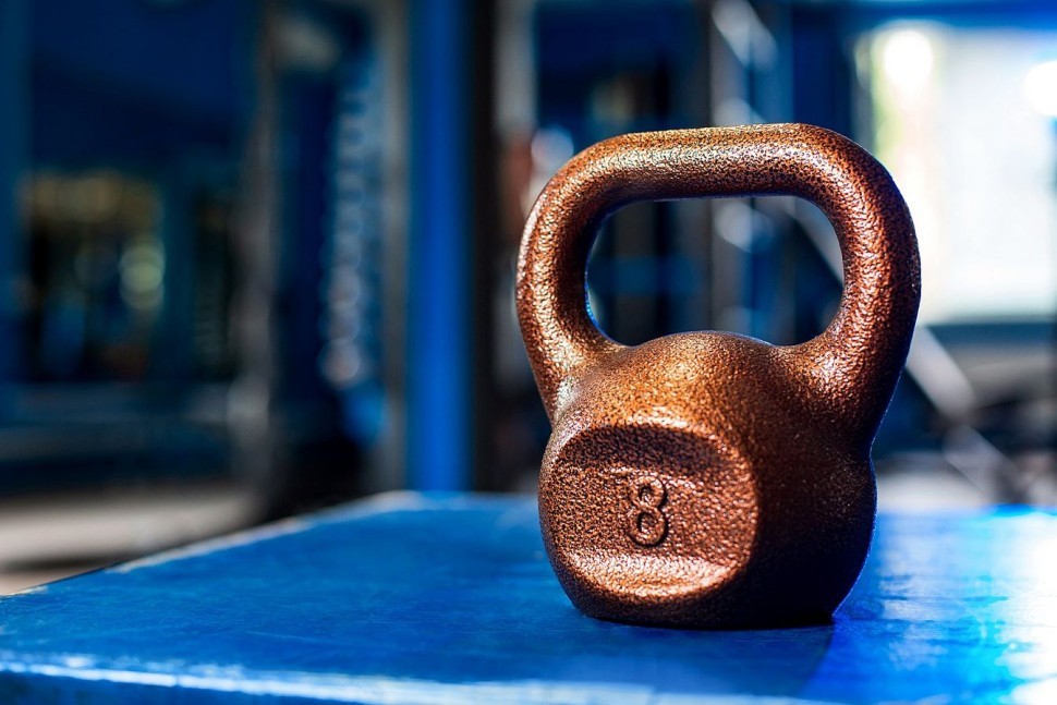 Гиря чавунна RN-SPORT 8 кг металева, колір бронза, RNS_RN-8BRZ