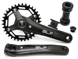 Шатун Алюмiнiй L170мм 34T з інтегр.віссю T-Self A26Z-SS300 чорний з кареткою