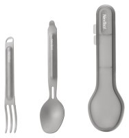 Туристичний набір ложка-виделка NexTool Titanium Tableware Set, титан