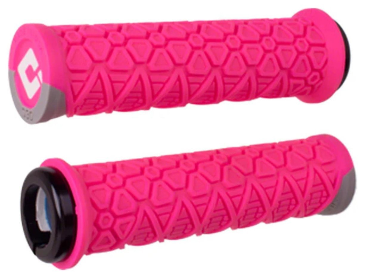 Гріпси ODI Vanquish, v2.1 Lock-On ,MTB , Closed End Pink/Gray w/Blk, OBOD_D33VSPG-B