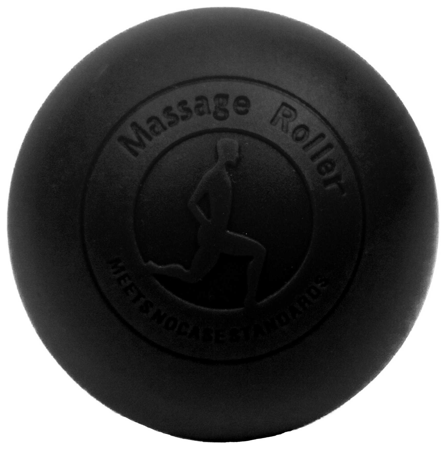 Массажный мячик EasyFit каучук 6.5 см черный, EFIT_EF-2076-B