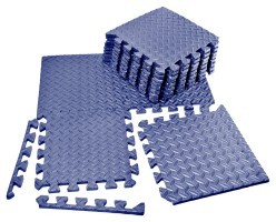 Татами мат EasyFit 8 шт (30х30х1 см) хвост ласточки синий