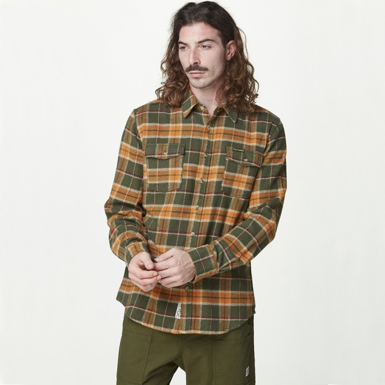 Picture Organic сорочка Niley kombu plaid XL, MTS1166A-XL