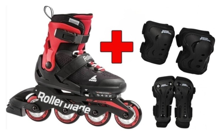 Комплект роликовые коньки Rollerblade Microblade + защита + защита, RLK_493519