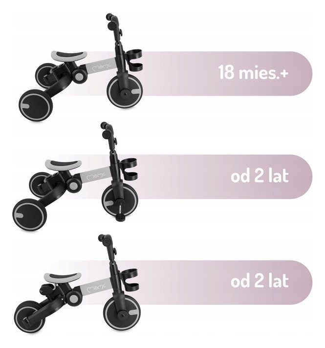 Біговел-велосипед 3 в 1 MoMi FILO Grey, 117135457