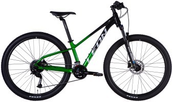 Велосипед AL 27,5" Leon XC 80 HDD рама-13" чорний з зеленим 2025
