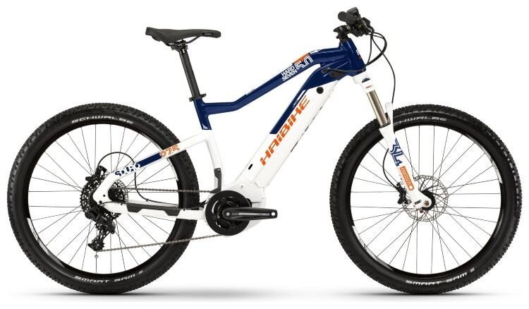 Электровелосипед Haibike SDURO HardSeven 5.0 i500Wh 27,5", рама M, бело-сине-оранжевый, 2019, 4540042944