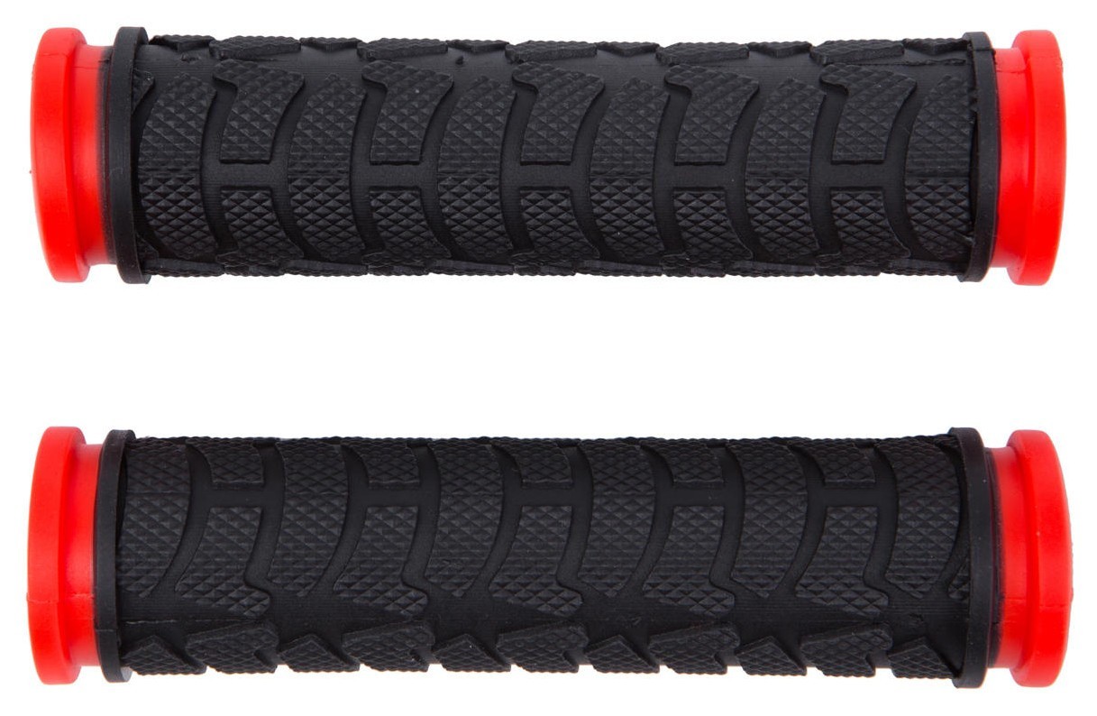 Гріпси 122мм Гума BRAVVOS FL-424 чорно-червоний AM (брендоване пакування), GRI-334
