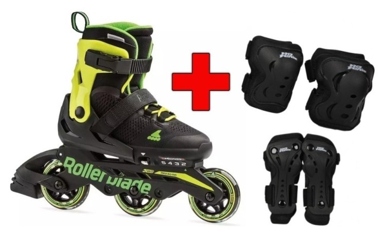 Комплект роликовые коньки Rollerblade Microblade 3wd + защита + защита, RLK_493522