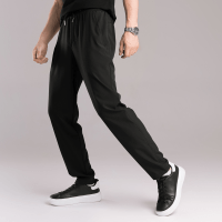 Чоловічі чорні штани весняні літні з софту легкі прямого крою Pobedov Aero