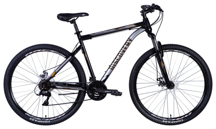 Велосипед ST 29" Discovery TREK AM DD рама-" 2024 (черно-оранжевый), OPS-DIS-29-165